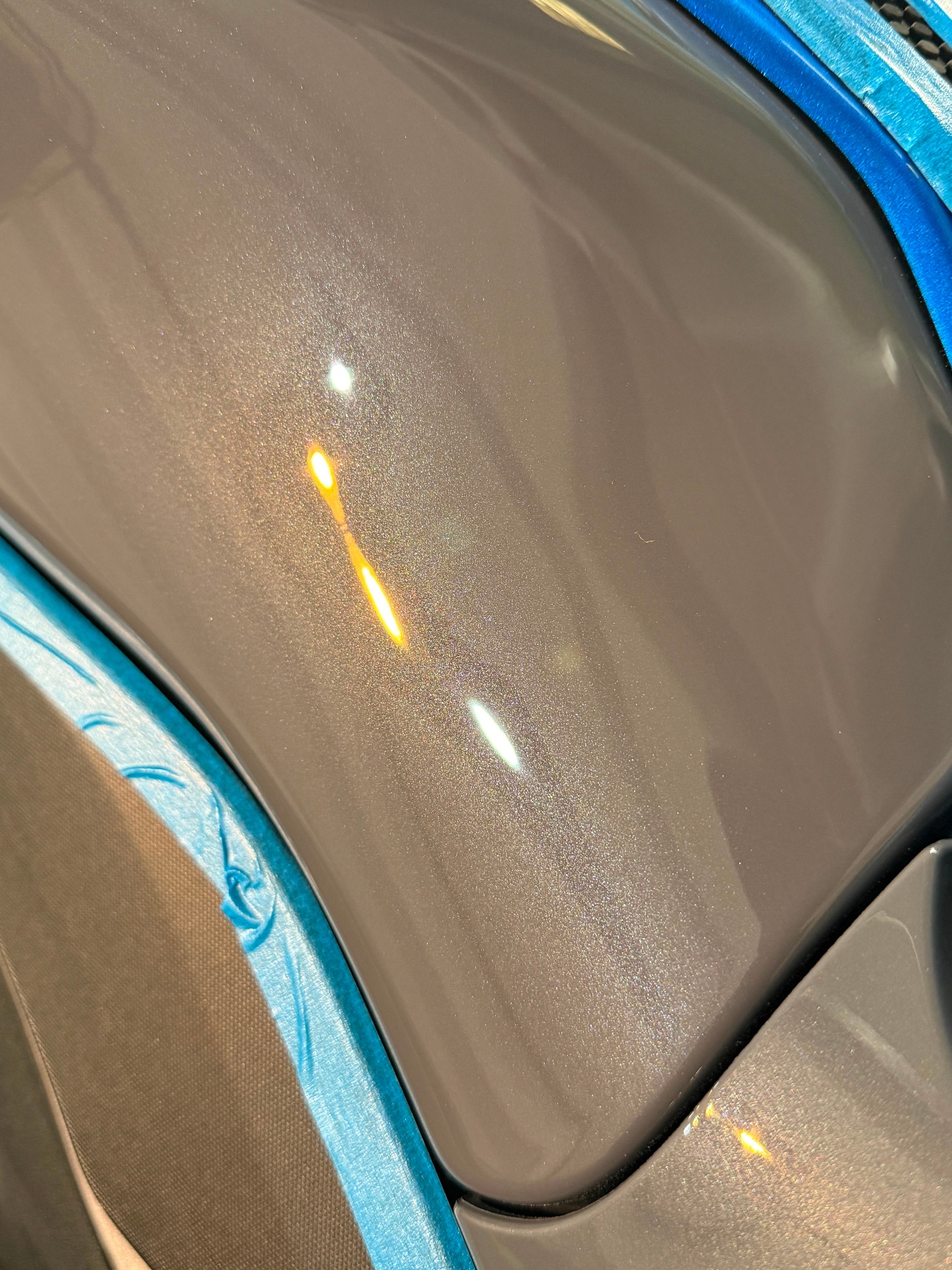 Motorcycle paint after correction with deep gloss finish