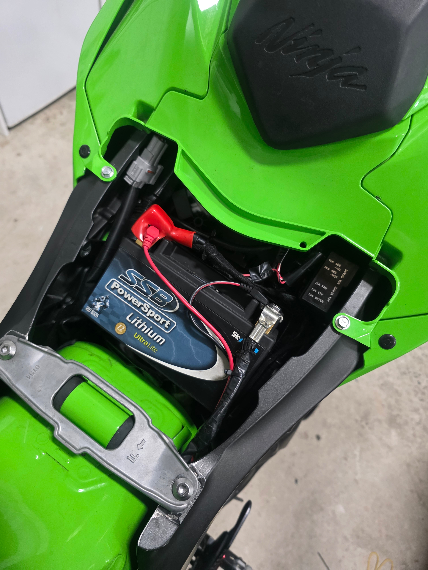 Guardian Assist tracker fitted to a Kawasaki motorcycle