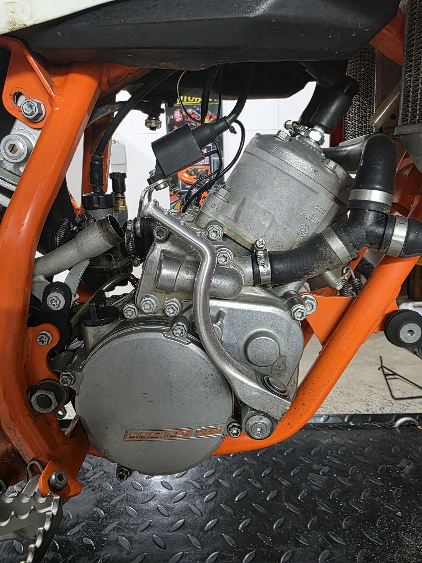 Motorcycle engine rebuild work at Priesty's Motorcycle Garage