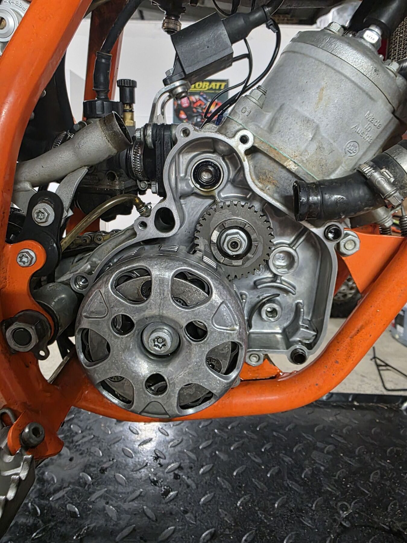 Motorcycle engine rebuild work at Priesty's Motorcycle Garage